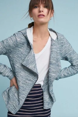 Anthropologie Saturday Sunday Hooded Tweed Jacket Size XS Gray New $98 Tag NWT - Image 1 of 4