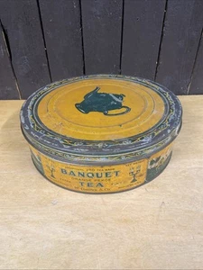 McCormick & Co USA Banquet Orange Pekoe Tea House Tea Bags Vintage Tin Can Round - Picture 1 of 7