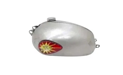 SUITABLE FOR BSA BANTAM D7 1965 RAW STEEL FUEL TANK & BADGE CAP - Image 1 of 4