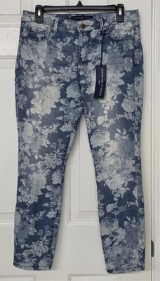 Pantalones de mezclilla Adrienne Vittadini para mujer junior arte floral azul bolsillos talla nuevos con etiquetas Foto 1 de 2