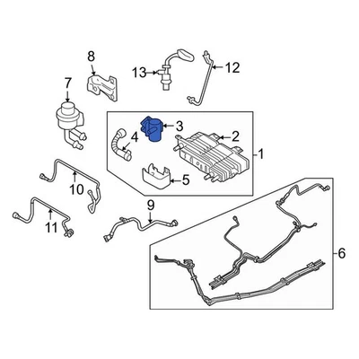 For Lincoln MKZ 2007-2012 Lincoln 9U5Z9F945E Vapor Canister Purge Solenoid Foto 1 de 4