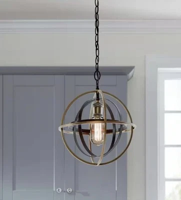 Home Decorators Collection 27030 1-Light Bronze & Champagne Pewter Mini Pendant - Image 1 of 3