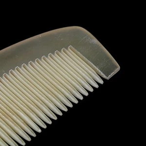 1*Peine de cuerno de buey ámbar natural cabello sin estática cuidado de la salud cepillo peluquería^xk Jo - Imagen 1 de 15