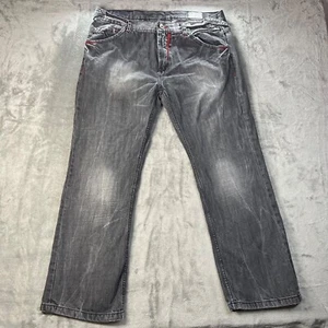 Dodeca Premium Jeans Herren Größe 40x32 Schwarz Baggy Grunge Faded Denim Y2K - Bild 1 von 23