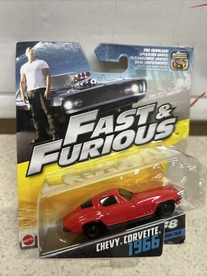 1:55 Scale Mattel FCN87 Fast & Furious 1966 Chevrolet Corvette - BNIP - Image 1 of 2