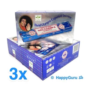 "Nag Champa” (3 Dozen) 3x180g 36 Packets Satya Sai Baba Earth Incense Sticks ॐ - Picture 1 of 4