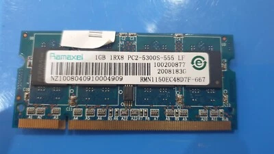 1GB RAMAXEL 1Rx8 5300S - 555 sodimm DDRII RAM MEMORY PC2 DDR2 Laptop HP - Image 1 of 2