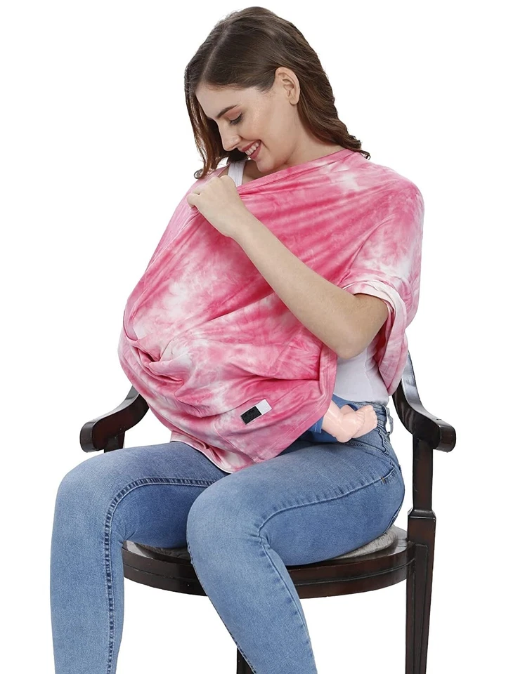 360° Premium кормления чехол для грудного вскармливания - кормления фартук для мамы, розовый облако - Изображение 1 из 4