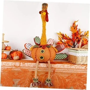 Thanksgiving Decoration 31.5" x 18.5" Plush Turkey with Stretchable Head, - Picture 1 of 7