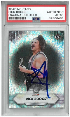 RICK BOOGS SIGNED AUTOGRAPH SLABBED 2021 WWE TOPPS ROOKIE CARD PSA DNA - Image 1 of 2