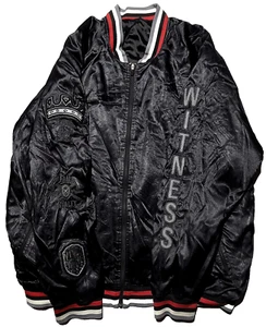 Nike Lebron James Satin Jacket Witness 4X Black Full Zip Embroider Family Stripe - Bild 1 von 21