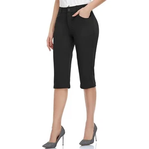 17" Inseam Womens Dress Pants Work Office Business Casual Slacks Straight Leg S - Picture 1 of 5