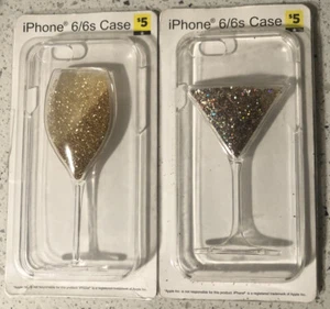 iPhone 6/6s Glitter Drink Case -2 Pack - Picture 1 of 4