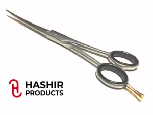 CURVED GERMAN Barber Hair Cutting Scissors Shears 7.5" + FREE TWEEZERS NEW - Picture 1 of 4