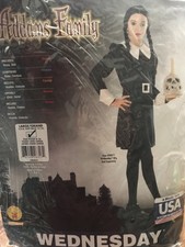 LICENSED WEDNESDAY ADDAMS CHILD FANCY DRESS HALLOWEEN COSTUME