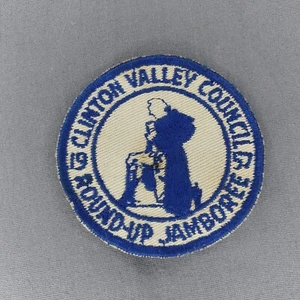 1957 Clinton Valley Council Round-Up Jamboree Pocket 3" Patch Boy Scouts BSA - Picture 1 of 2