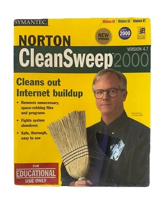 Norton CleanSweep 2000 Versão Ver 4.7 PC Windows 98 95 NT LACRADO NOVO EM FOLHA! - Imagem 1 de 2