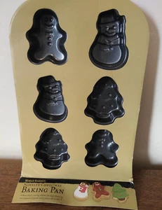 WORLD MARKET Christmas Baking Muffin Pan Snowman Xmas Tree Gingerbread Man Pan - Picture 1 of 6