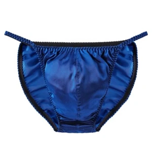 Men Plus 100% Silk Briefs U Pouch Underwear Sporty Sexy Sissy Thin Size 10-18 - Picture 1 of 2