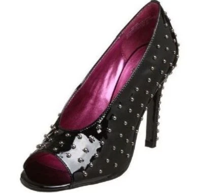 NEW OH DEER Sexy Studded High Heels Genuine Patent Leather Dress Shoes 10 - Image 1 of 4