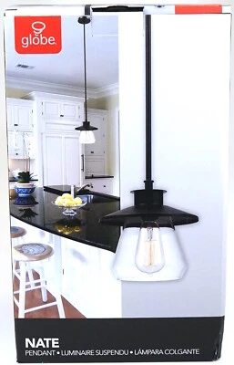 Nuevo Globo Lámpara Colgante Nate Acabado Bronce Frotado con Aceite 64847 Foto 1 de 2