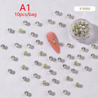 10Pcs 3D Metal Nail Art Decorations Mini Zircon Nails Accessories Nails Dril  WB
