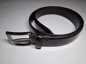 Beams Brown Faux Leather Belt Made in Japan Size Medium - Picture 1 of 16