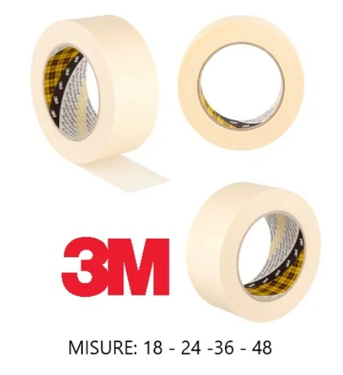 Nastro Carta Gommato Per Carrozzeria Vernici Pittura SMALTO 3M 2822  - Immagine 1 di 3