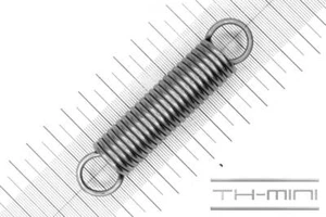 Zug-Feder 2,5mm Haken Öse 18,5x86,6mm 22,8kg Spiral Edel-stahl rostfrei Metall - Bild 1 von 1
