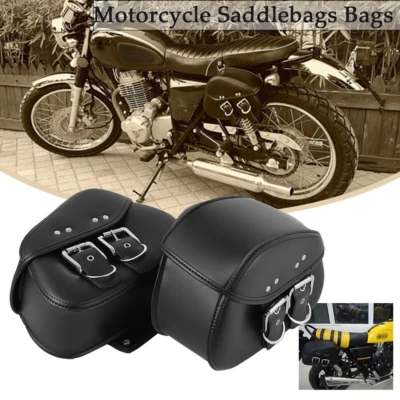 Motorcycle Side Saddle Bags For Harley Davidson Heritage Softail Classic Foto 1 de 4