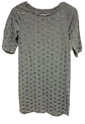 Vestido Gloria Desteñido Niñas Talla 14-16 Gris Negro Manga Corta Lunares Elevados Foto 1 de 4