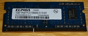 Elpida DDR3 1GB 1Rx8 PC3-10600S-9-10-B1 - Bild 1 von 1