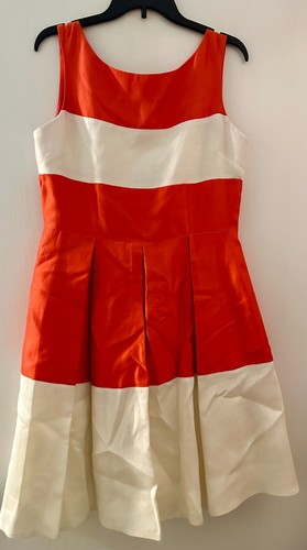 Abito a righe Kate Spade New York Gayle aderente e svasato taglia 12