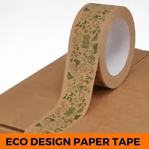 More details for kraft paper tape eco design printed recyclable biodegradable packaging tape