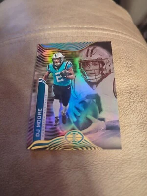 DJ Moore 2022 Illusions Football Hobby Thick Stock Holo Foil Card #13 Panthers - Image 1 of 2