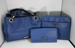 Liz Claiborne Royal Blue Combo Shoulder Bag, Travel Wallet, Padded Tablet Case - Picture 1 of 24