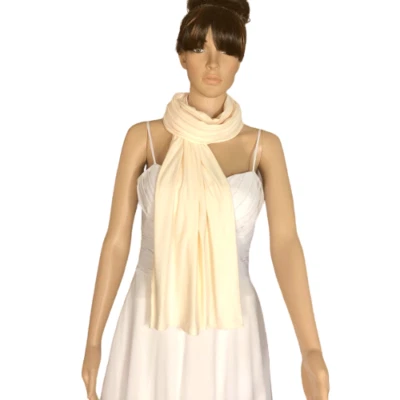 Pale Yellow Wrap Scarf. Pale Yellow Handmade Shawl. Soft Cotton Long Scarf. - Imagem 1 de 3