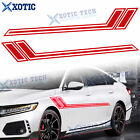 For Honda Accord Civic Side Body Fender Glossy Red Decal Graphics Vinyl Sticker