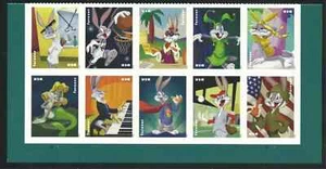 US Bugs Bunny 80th Anniversary Forever Stamp plate block Scott #5494-5503 - Picture 1 of 1