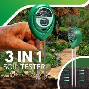 PH Soil Tester 3in 1 Water Moisture light Test Meter Kit For Garden Plant Flower - Picture 1 of 10