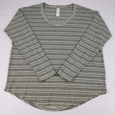 Camiseta Athleta Mujer Pequeña Cloudlight Stratus Top Rayas Manga Larga Pullover Foto 1 de 4