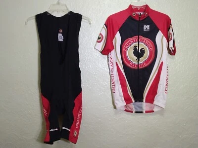 Camiseta deportiva de ciclismo Santini Chianti Classico con tirantes a juego talla 48 grande Foto 1 de 4