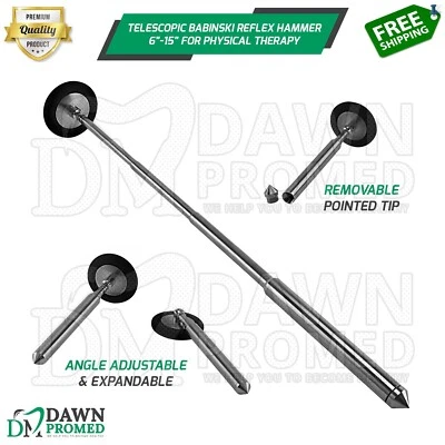 Martillo reflejo telescópico Babinski para instrumento neurológico de fisioterapia Foto 1 de 4