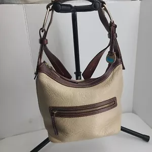 Dooney Bourke Shoulder Bag Medium Cream Brown - Picture 1 of 18