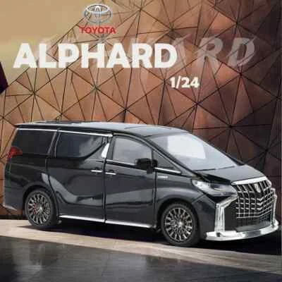 1:24 Toyota Alphard MPV Alloy Car Model Diecast Toy Vehicle w/ Sound Light - Image 1 of 4