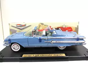 MOTOR MAX - 1960 CHEVROLET IMPALA CONVERTIBLE (LIGHT BLUE) - 1/18 DIECAST - Picture 1 of 17