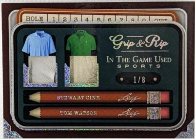 Stewart CINK Tom WATSON 2022 Leaf In the Game Used DUAL Golf Glove PATCH 1/8 PGA - Image 1 of 2