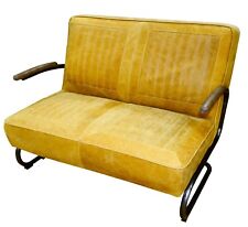 Antique Style Two Seater Leather Sofa