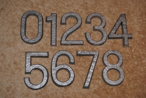 Vintage 3 Inch Aluminum Numbers 0-8 Steampunk Cover