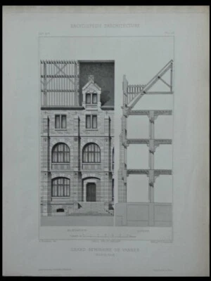 ENCYCLOPEDIE D'ARCHITECTURE n°10 1888 GRAND SEMINAIRE DE VANNES, PAUL GOUT - Photo 1/2